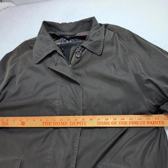 Vintage Burberry Coat Size Large Lined Button Front Nova Check Classic READ - Picture 14 of 15